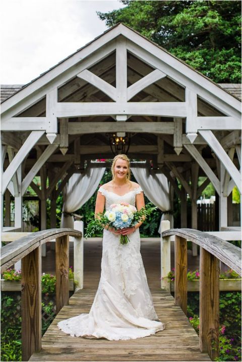 Bride in her gown from Tesi Bridal in NJ