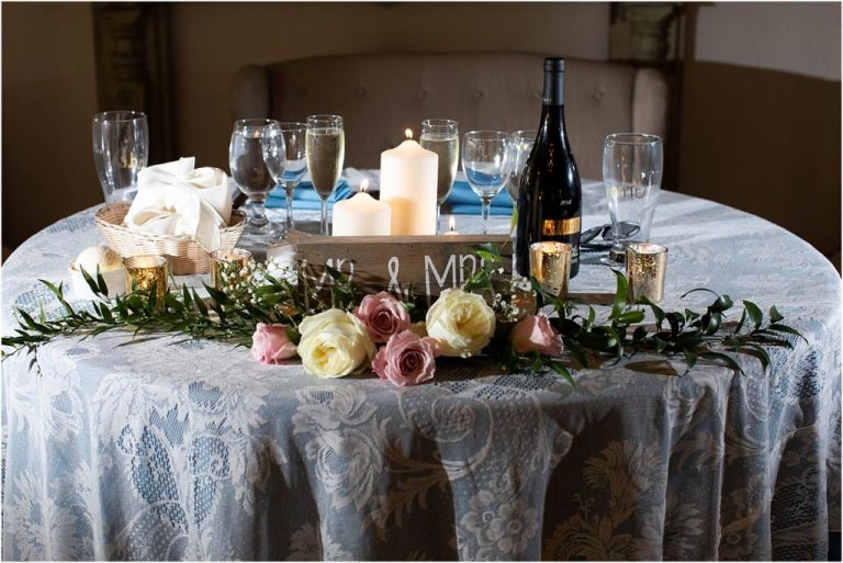 Sweetheart table at Abble Holmes Estate wedding