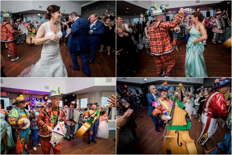 mummers come to wedding in NJ