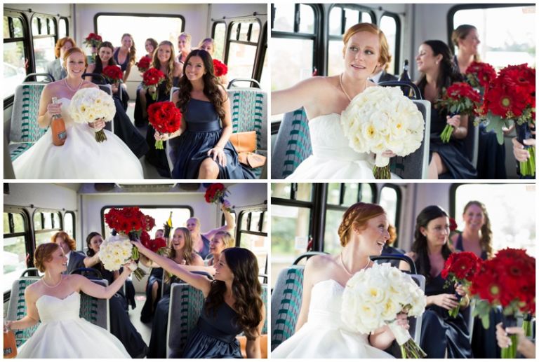 Bride takes a Jitney to her South Jersey Wedding