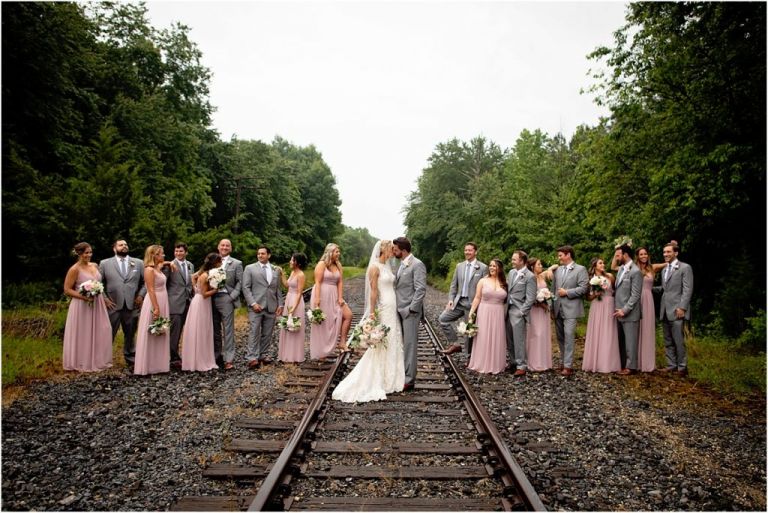 Bridal Party Portrait at Everly at Railroad in NJ