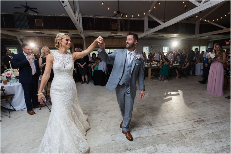 First Dance between bride and groom at NJ wedding reception