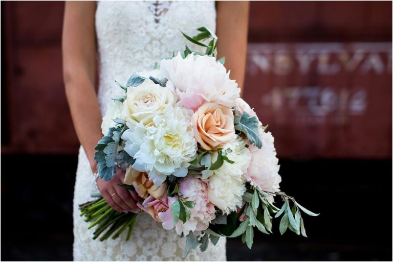 Wedding detail of Primrose Bouquet