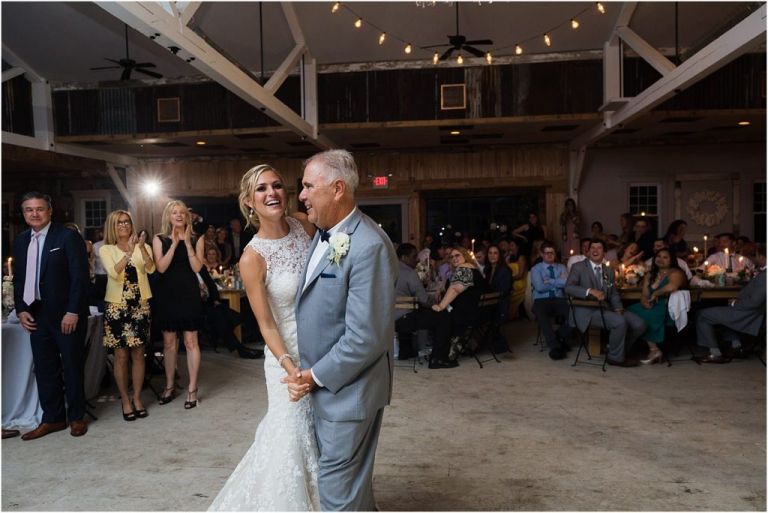 Father of Bride and Bride enjoying their first dance at Everly at Railroad