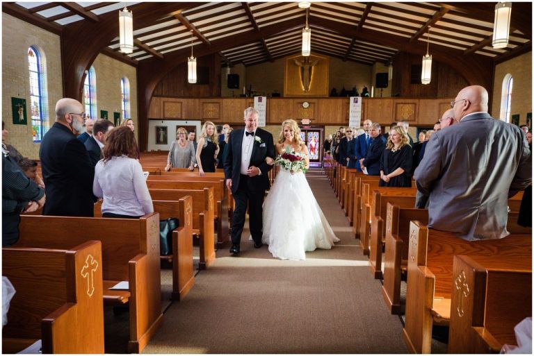 Bride enters church in Longport NJ