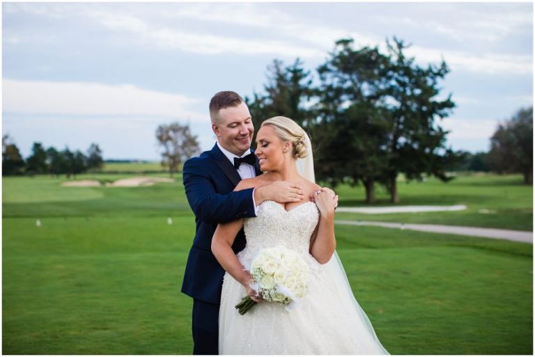 Bride and Groom at AC Country Club Wedding