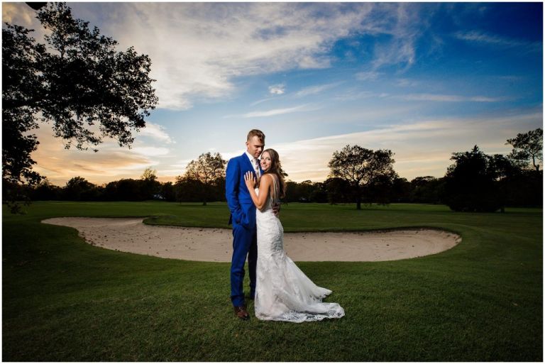 Sunset Photo at Linwood Country Club Wedding in NJ