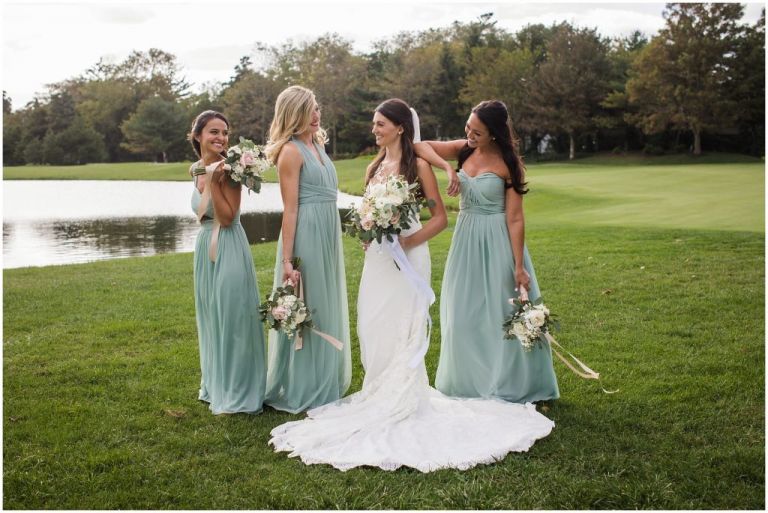 bridal party photos at ac country club wedding in NJ