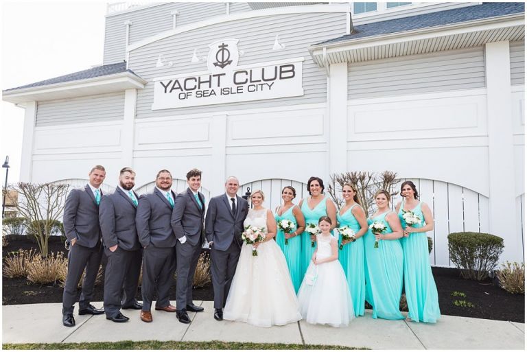 Bridal Party photo at the Yacht Club of Sea Isle City