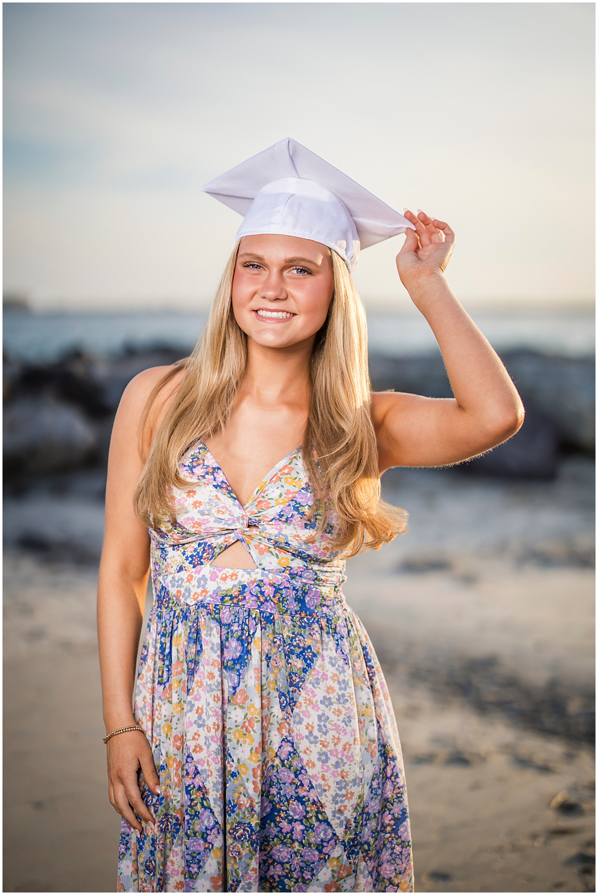 ocean city nj senior photo with cap
