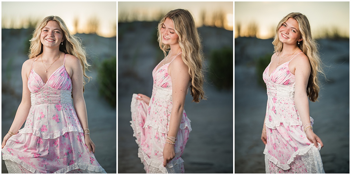 3 image gallery of high school senior girl on the beach