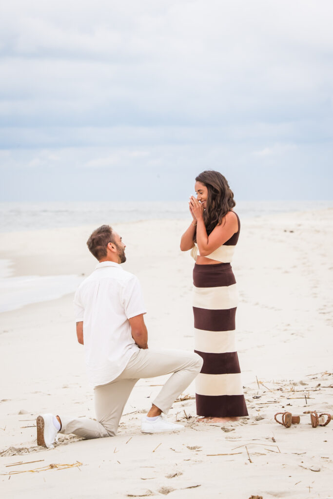 surprise proposal on cape may beach